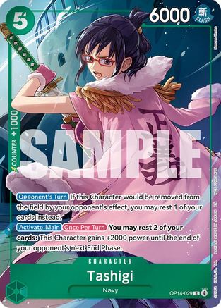 Tashigi (Dash Pack) (OP14-029) (Foil)