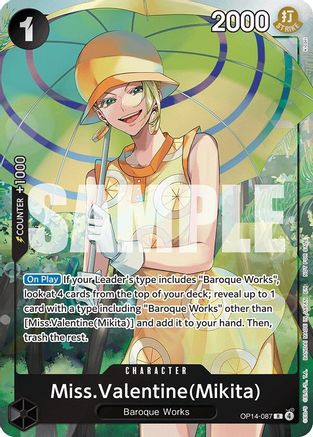 Miss.Valentine(Mikita) (Dash Pack) (OP14-087) (Foil)
