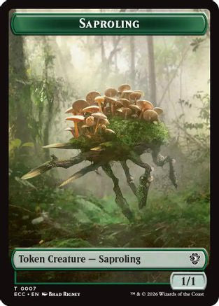Saproling // Scarecrow Double-Sided Token (ECC-7 // 11) (Foil)