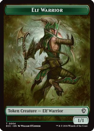 Elf Warrior (0004) // Plant (0005) Double-Sided Token (ECC-4 // 5) (Foil)