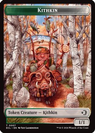 Kithkin // Treasure Double-Sided Token (ECL-7 // 10) (Foil)
