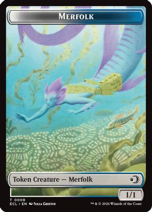 Merfolk // Worm Double-Sided Token (ECL-8 // 9) (Foil)