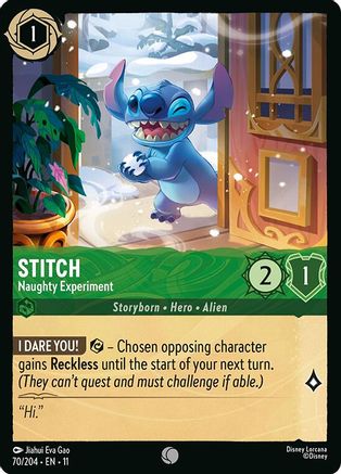 Stitch - Naughty Experiment (11-070) (Cold Foil)
