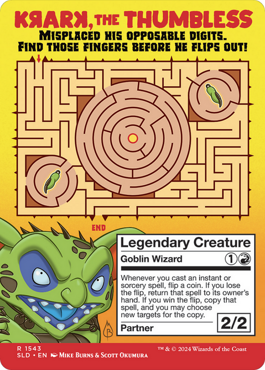 Krark, the Thumbless // Krark, the Thumbless (SLD-1543) (Borderless) (Foil)