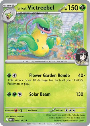 Erika's Victreebel (ASC-006) (Reverse Holofoil)