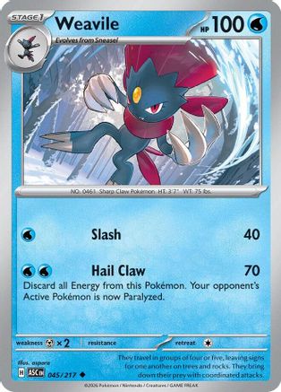 Weavile (ASC-045) (Reverse Holofoil)