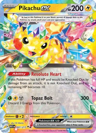 Pikachu ex (ASC-057) (Holofoil)