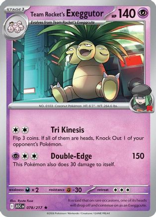Team Rocket's  exeggutor (ASC-078) (Holofoil)