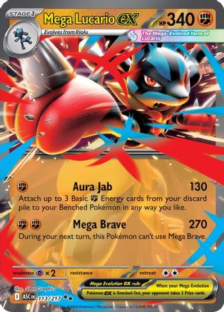 Mega Lucario ex (ASC-113) (Holofoil)