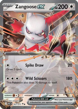 Zangoose ex (ASC-167) (Holofoil)