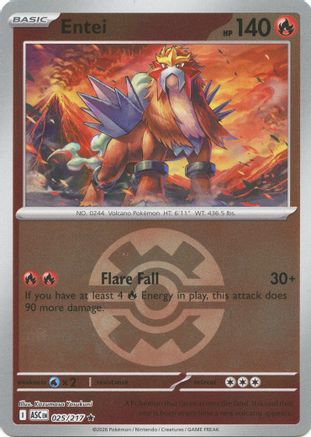 Entei (Quick Ball) (ASC-025) (Reverse Holofoil)