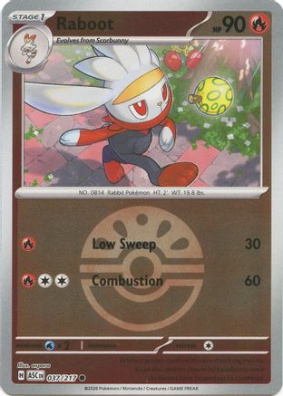Raboot (Friend Ball) (ASC-037) (Reverse Holofoil)