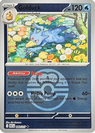 Golduck (Love Ball) (ASC-040) (Reverse Holofoil)