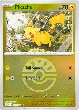 Pikachu (Friend Ball) (ASC-055) (Reverse Holofoil)