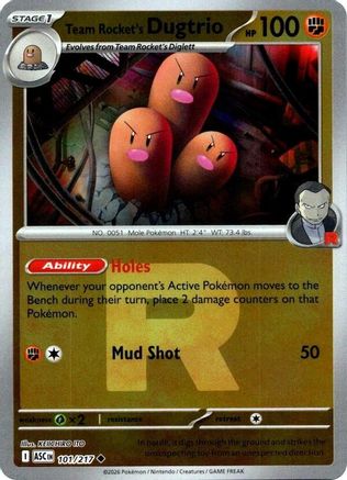 Team Rocket's Dugtrio (Team Rocket) (ASC-101) (Reverse Holofoil)