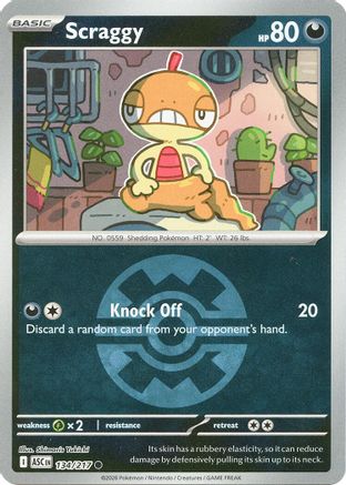 Scraggy (Quick Ball) (ASC-134) (Reverse Holofoil)