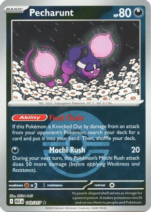 Pecharunt (Poke Ball) (ASC-143) (Reverse Holofoil)