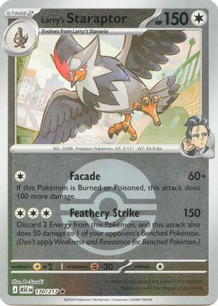 Larry's Staraptor (Poke Ball) (ASC-170) (Reverse Holofoil)