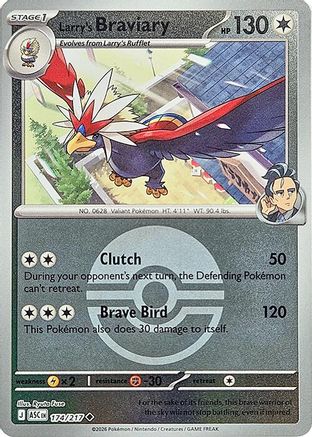 Larry's Braviary (Poke Ball) (ASC-174) (Reverse Holofoil)
