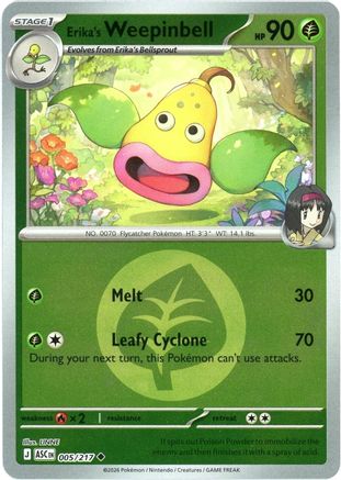 Erika's Weepinbell (Energy Symbol Pattern) (ASC-005) (Reverse Holofoil)