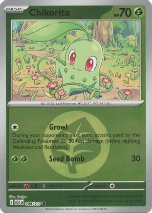 Chikorita (Energy Symbol Pattern) (ASC-008) (Reverse Holofoil)