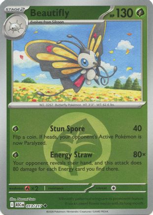 Beautifly (Energy Symbol Pattern) (ASC-013) (Reverse Holofoil)