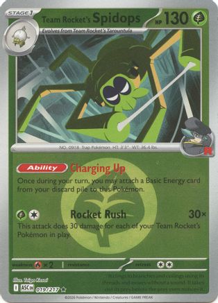 Team Rocket's Spidops (Energy Symbol Pattern) (ASC-019) (Reverse Holofoil)