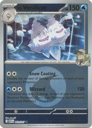 N's Vanilluxe (Energy Symbol Pattern) (ASC-051) (Reverse Holofoil)