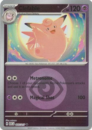 Clefable (Energy Symbol Pattern) (ASC-075) (Reverse Holofoil)