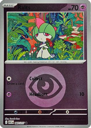Ralts (Energy Symbol Pattern) (ASC-087) (Reverse Holofoil)