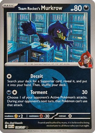 Team Rocket's Murkrow (Energy Symbol Pattern) (ASC-126) (Reverse Holofoil)