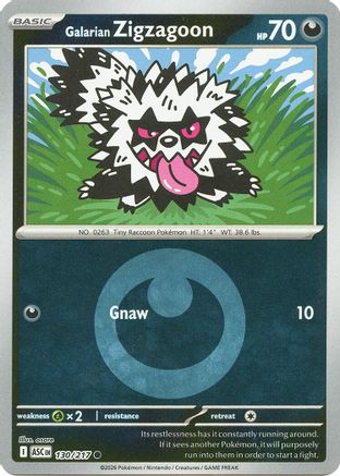 Galarian Zigzagoon (Energy Symbol Pattern) (ASC-130) (Reverse Holofoil)