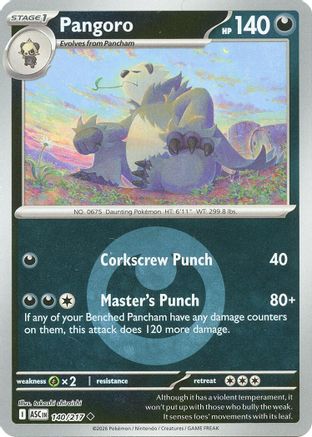 Pangoro (Energy Symbol Pattern) (ASC-140) (Reverse Holofoil)
