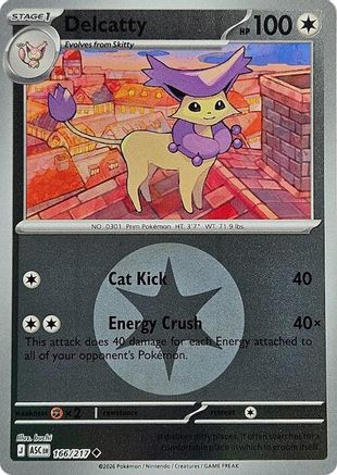 Delcatty (Energy Symbol Pattern) (ASC-166) (Reverse Holofoil)
