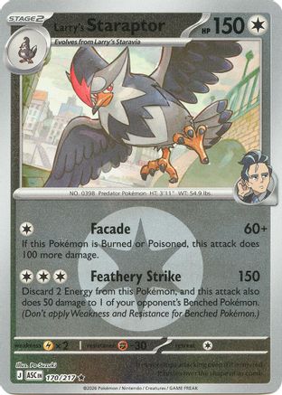 Larry's Staraptor (Energy Symbol Pattern) (ASC-170) (Reverse Holofoil)