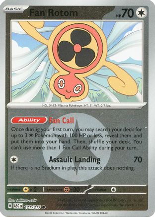 Fan Rotom (Energy Symbol Pattern) (ASC-171) (Reverse Holofoil)