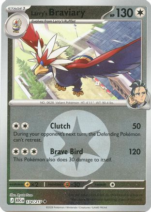 Larry's Braviary (Energy Symbol Pattern) (ASC-174) (Reverse Holofoil)