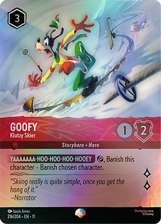 Goofy - Klutzy Skier (Epic) (11-216) (Holofoil)