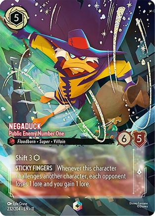 Negaduck - Public Enemy Number One (Enchanted) (11-232) (Holofoil)
