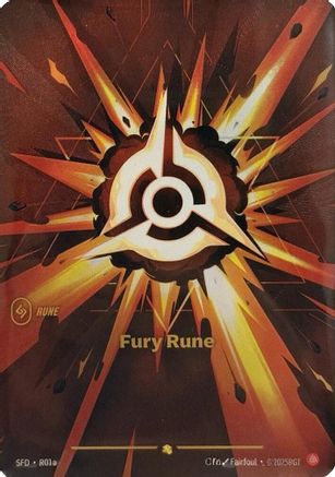 Fury Rune (Alternate Art) (SFD-R01a) (Foil)