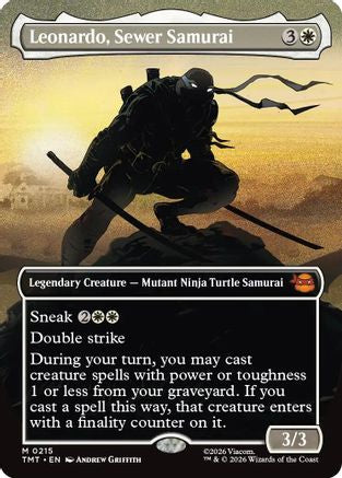 Leonardo, Sewer Samurai (Borderless) (TMT-215) (Foil)