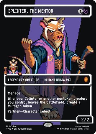 Splinter, the Mentor (0089) (Borderless) (Surge Foil) (TMC-089)