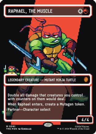 Raphael, the Muscle (0091) (Borderless) (Surge Foil) (TMC-091)