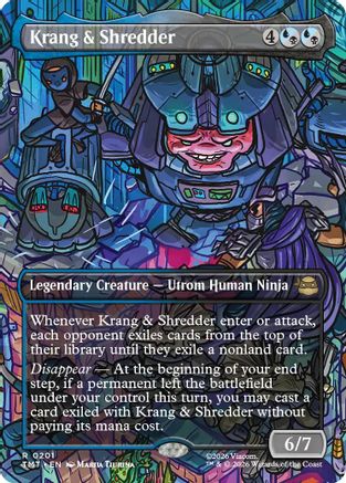 Krang & Shredder (Borderless) (TMT-201) (Foil)