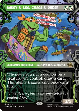 Mikey & Leo, Chaos & Order (Showcase) (TMT-247) (Foil)
