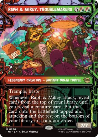Raph & Mikey, Troublemakers (Showcase) (TMT-250) (Foil)
