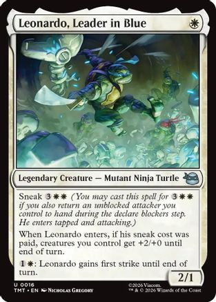 Leonardo, Leader in Blue (TMT-016) (Foil)
