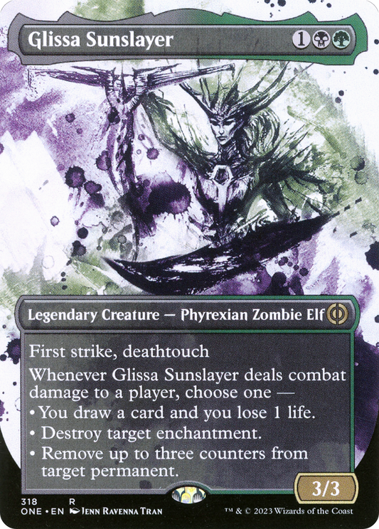 Glissa Sunslayer (ONE-318) (Showcase) (Borderless) (Foil)