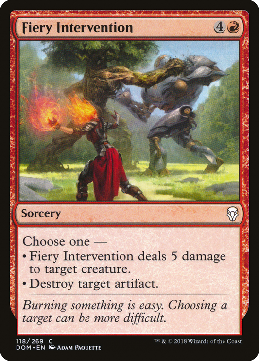 Fiery Intervention (DOM-118) (Foil)