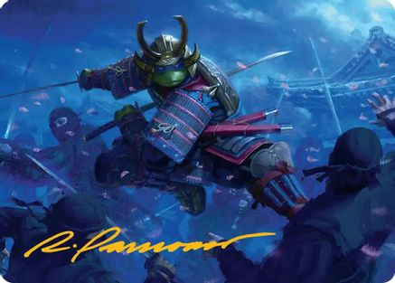 Leonardo, Sewer Samurai Art Card (1/54) (Gold-Stamped Signature) (ASTMT-001)